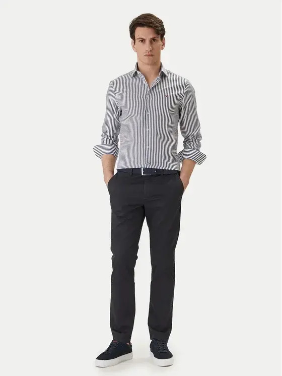 Ανδρικό Ριγέ Πουκάμισο Μπλε Tommy Hilfiger MW0MW42928-C7G