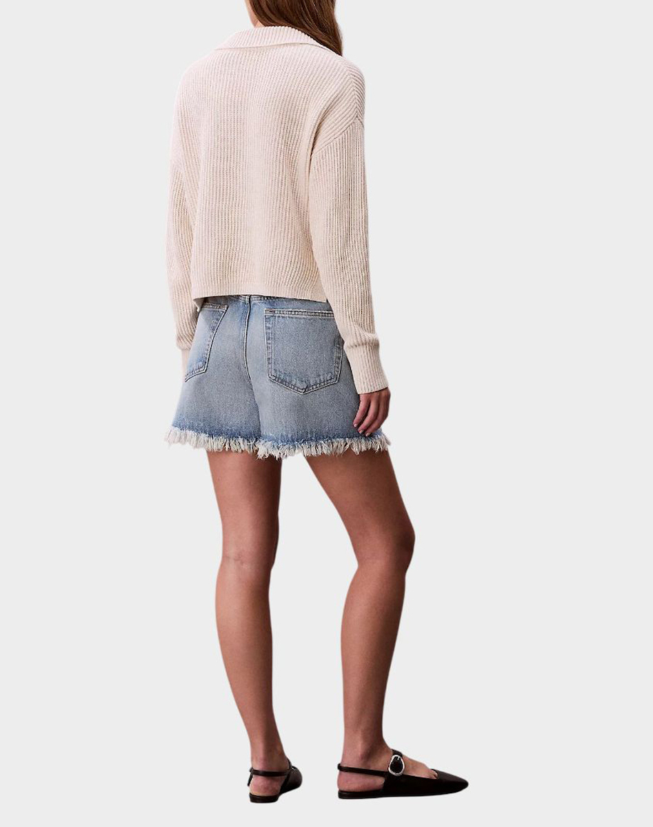 Γυναικεία 90s Τζιν Βερμούδα Γαλάζια Calvin Klein LV047F765G-XHE