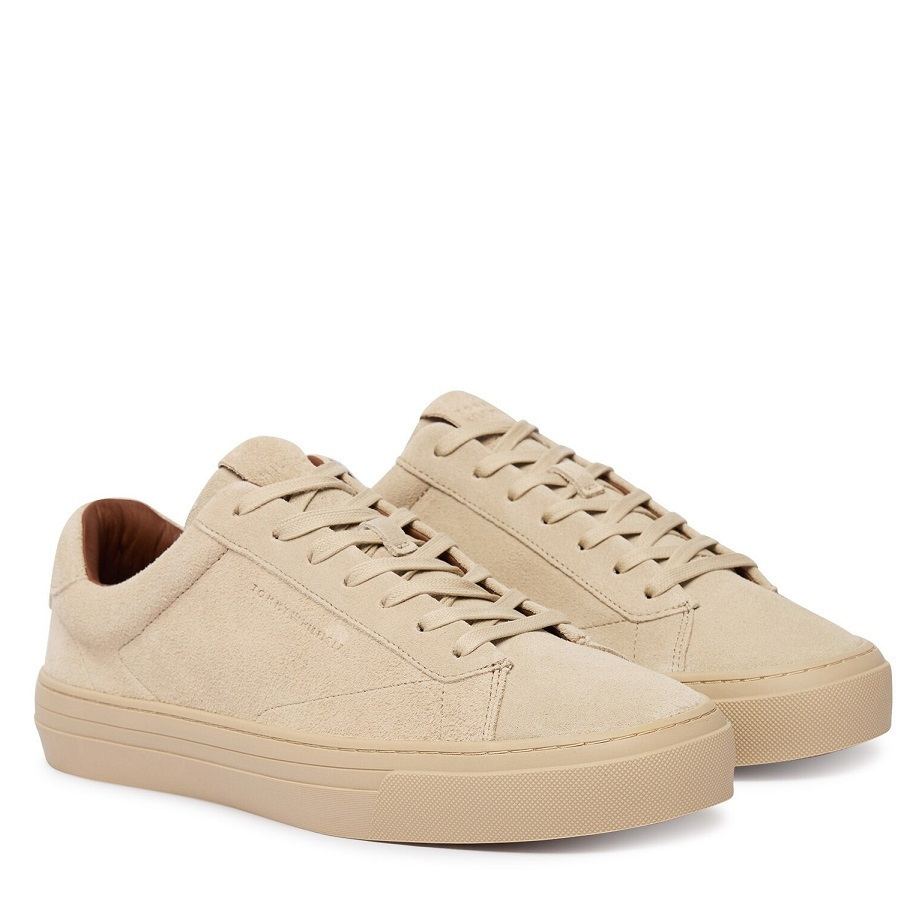 Ανδρικά Δερμάτινα Sneakers Μπεζ Tommy Hilfiger FM0FM05829-RBT