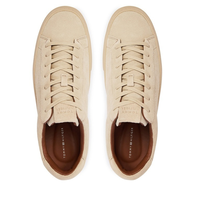 Ανδρικά Δερμάτινα Sneakers Μπεζ Tommy Hilfiger FM0FM05829-RBT