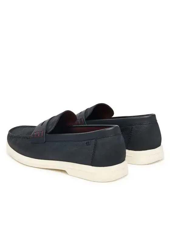 Ανδρικά Δερμάτινα Loafers Navy Μπλε Tommy Hilfiger FM0FM05785-DW5