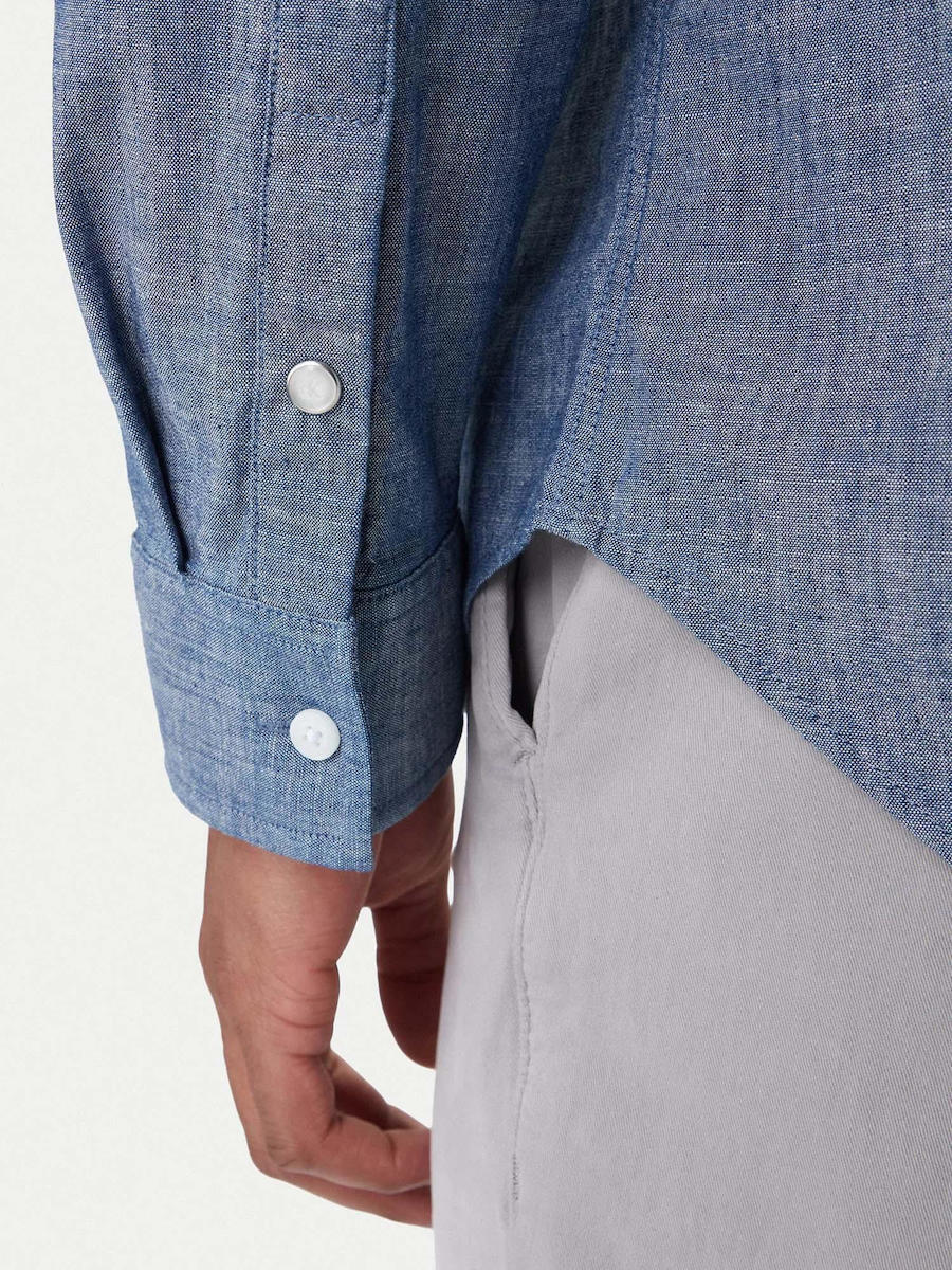 Ανδρικό Πουκάμισο Μπλε Calvin Klein LV04RF109G-C32