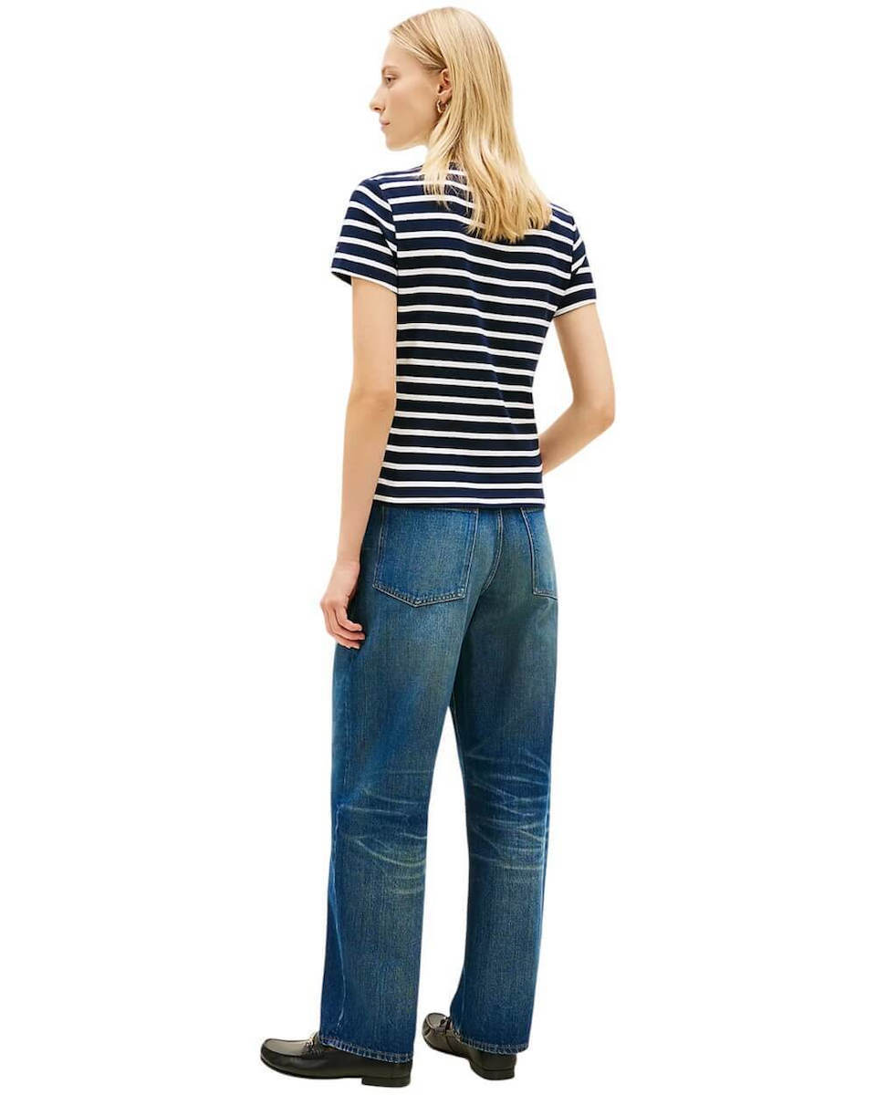 Γυναικείο Slim T-shirt Navy Μπλε Tommy Hilfiger WW0WW49250-0X3
