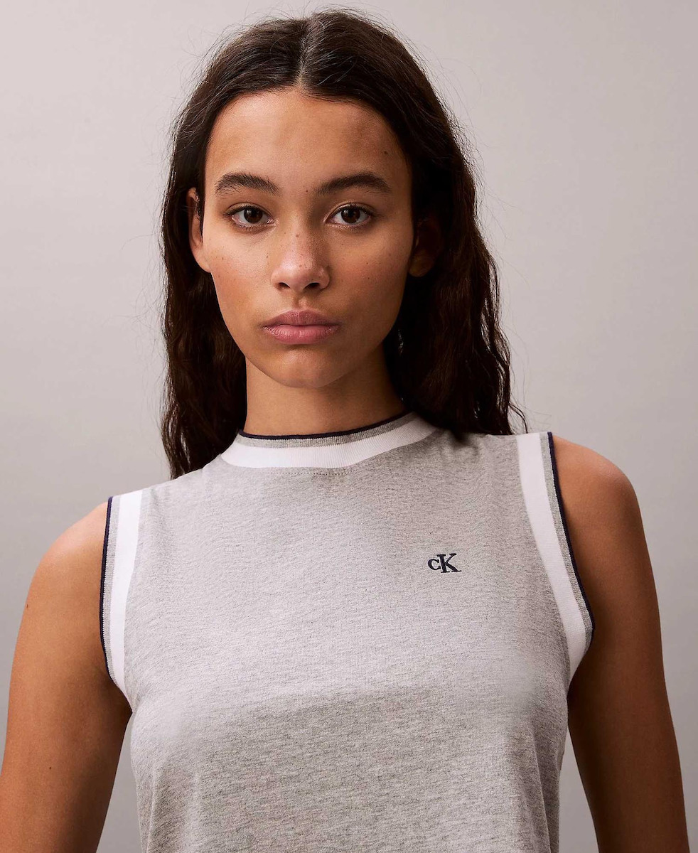 Γυναικείο Αμάνικο Top Γκρι Calvin Klein LV047F225G-P79