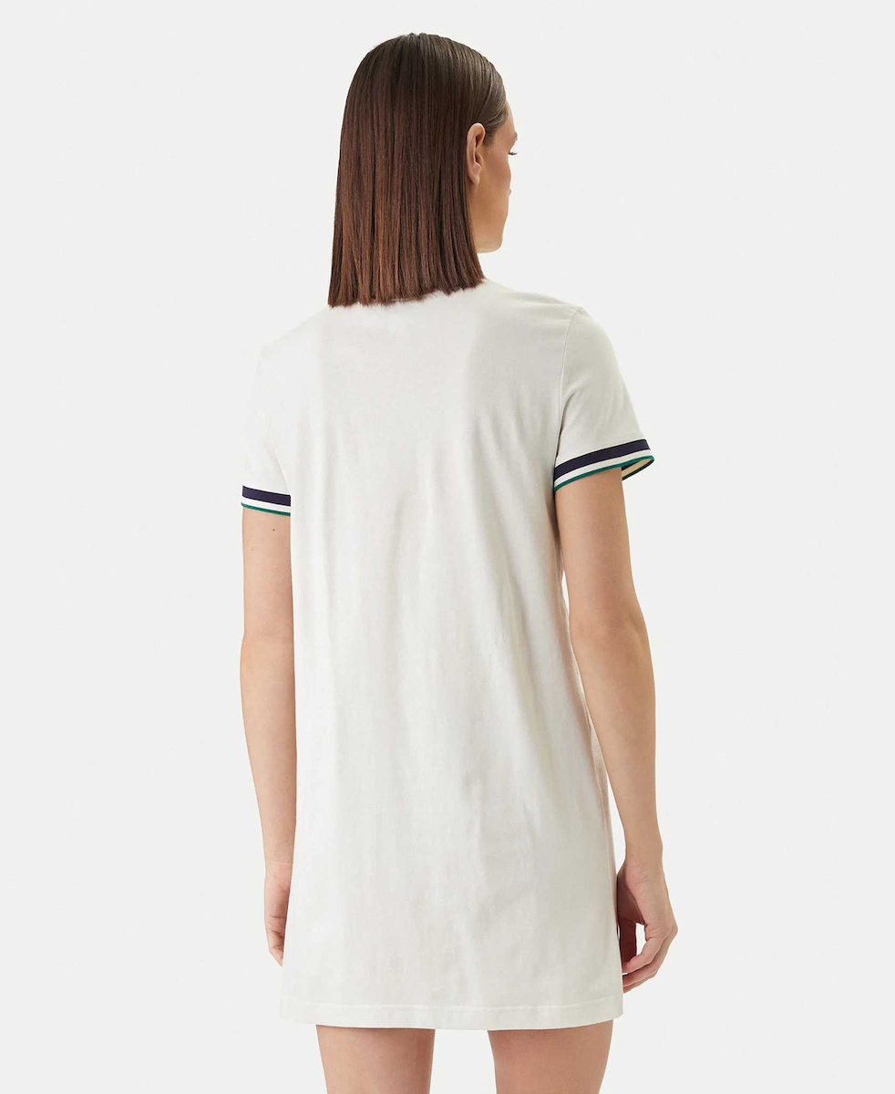 Γυναικείο Κοντομάνικο Φόρεμα Λευκό Calvin Klein LV047F248G-YAS