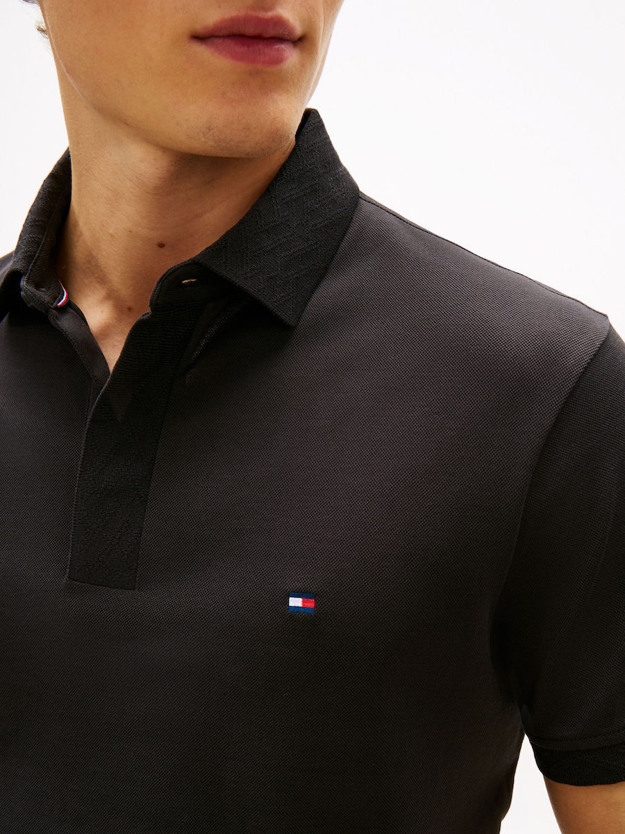 Ανδρικό Polo Μαύρο Tommy Hilfiger MW0MW42760-BDS