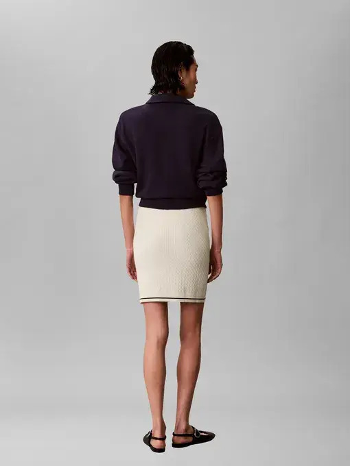 Γυναικεία Mini Φούστα Εκρού Calvin Klein LV047F364G-YAS