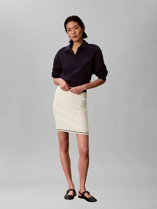 Γυναικεία Mini Φούστα Εκρού Calvin Klein LV047F364G-YAS