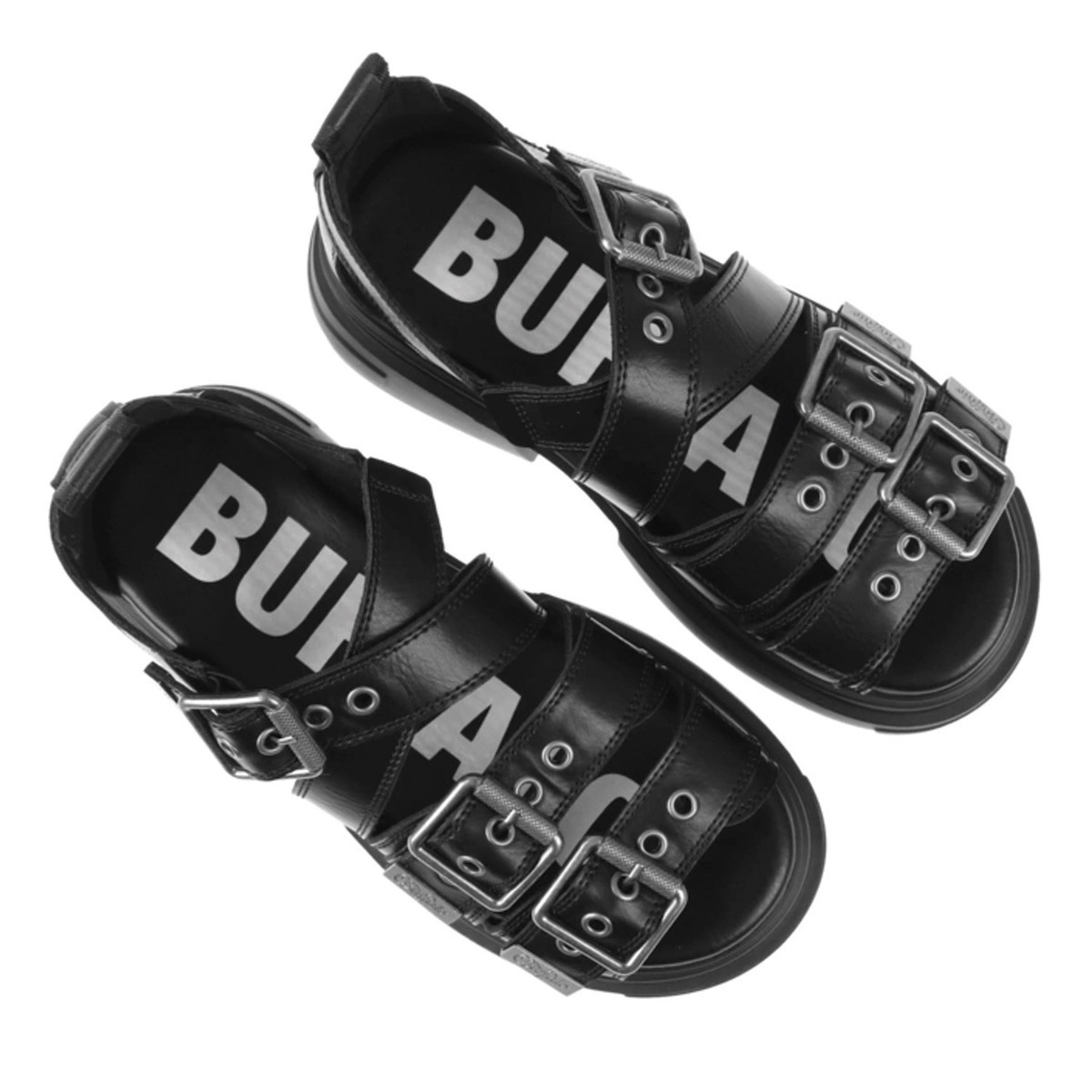 Γυναικεία Bolt Buckle Σανδάλια Μαύρα Buffalo BUF1602308-BLACK