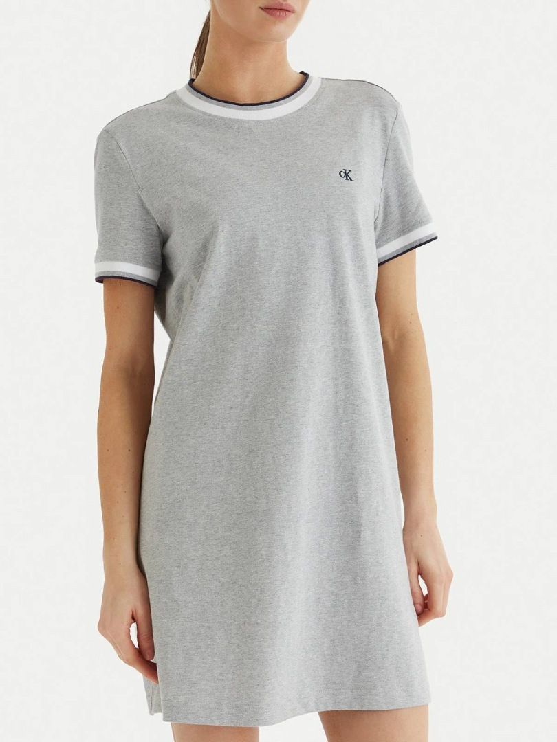 Γυναικείο Κοντομάνικο Φόρεμα Γκρι Calvin Klein LV047F248G-P79