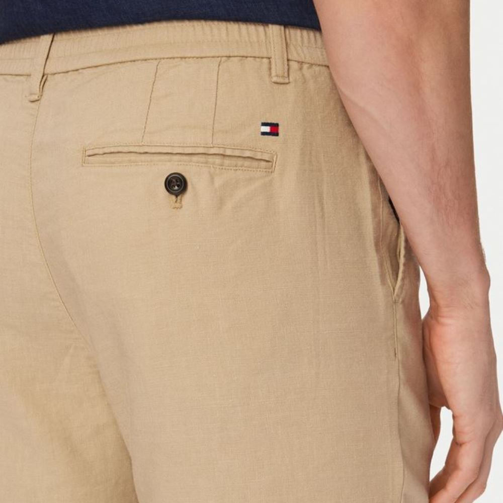 Ανδρικό Λινό Παντελόνι Μπεζ Tommy Hilfiger MW0MW42337-AEG
