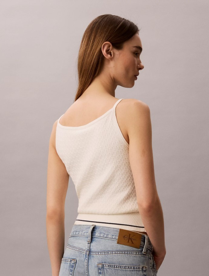 Γυναικείο Αμάνικο Top Εκρού Calvin Klein LV047F321G-YAS