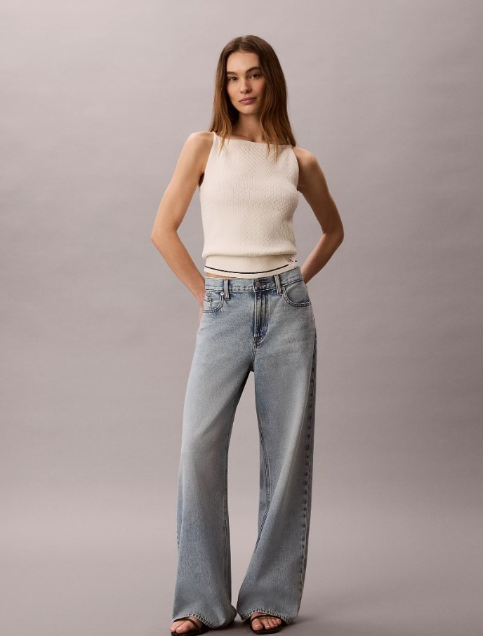 Γυναικείο Αμάνικο Top Εκρού Calvin Klein LV047F321G-YAS