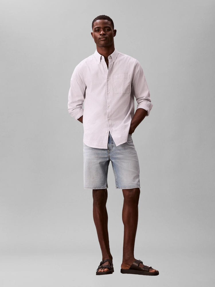 Ανδρική Slim Τζιν Βερμούδα Γαλάζια Calvin Klein LV04RF920G-57O