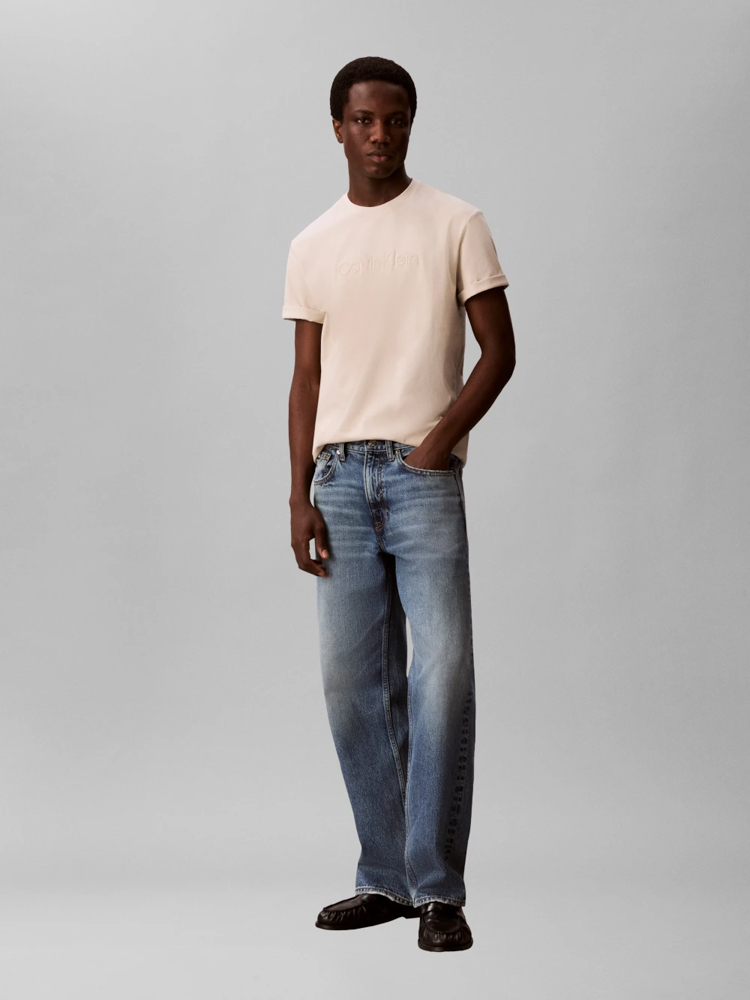 Ανδρικό T-shirt Μπεζ Calvin Klein LV04LF810G-2JX