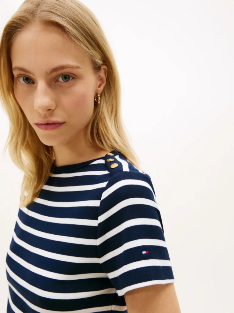 Γυναικείο Slim T-shirt Navy Μπλε Tommy Hilfiger WW0WW49250-0X3