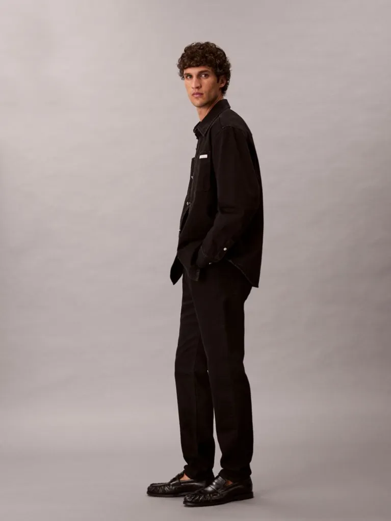 Ανδρικό Slim Taper Τζιν Μαύρο Calvin Klein LV04RF740G-JW4