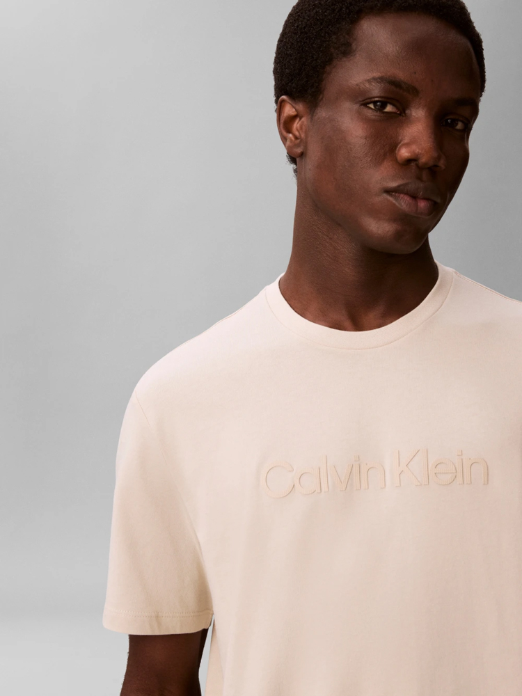 Ανδρικό T-shirt Μπεζ Calvin Klein LV04LF810G-2JX