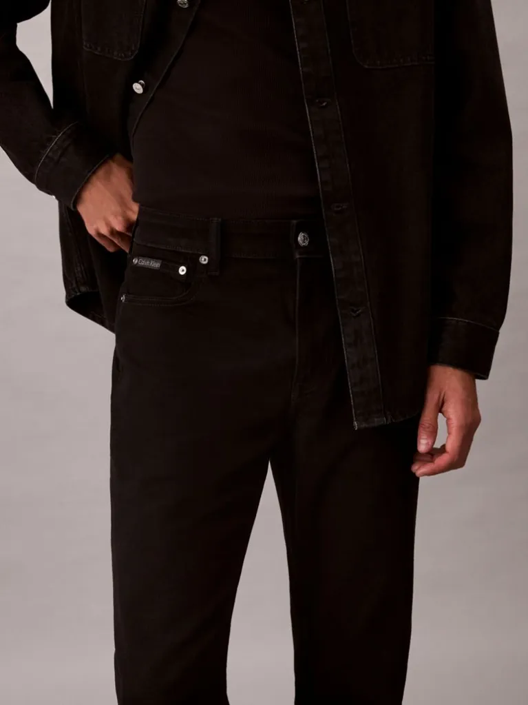 Ανδρικό Slim Taper Τζιν Μαύρο Calvin Klein LV04RF740G-JW4