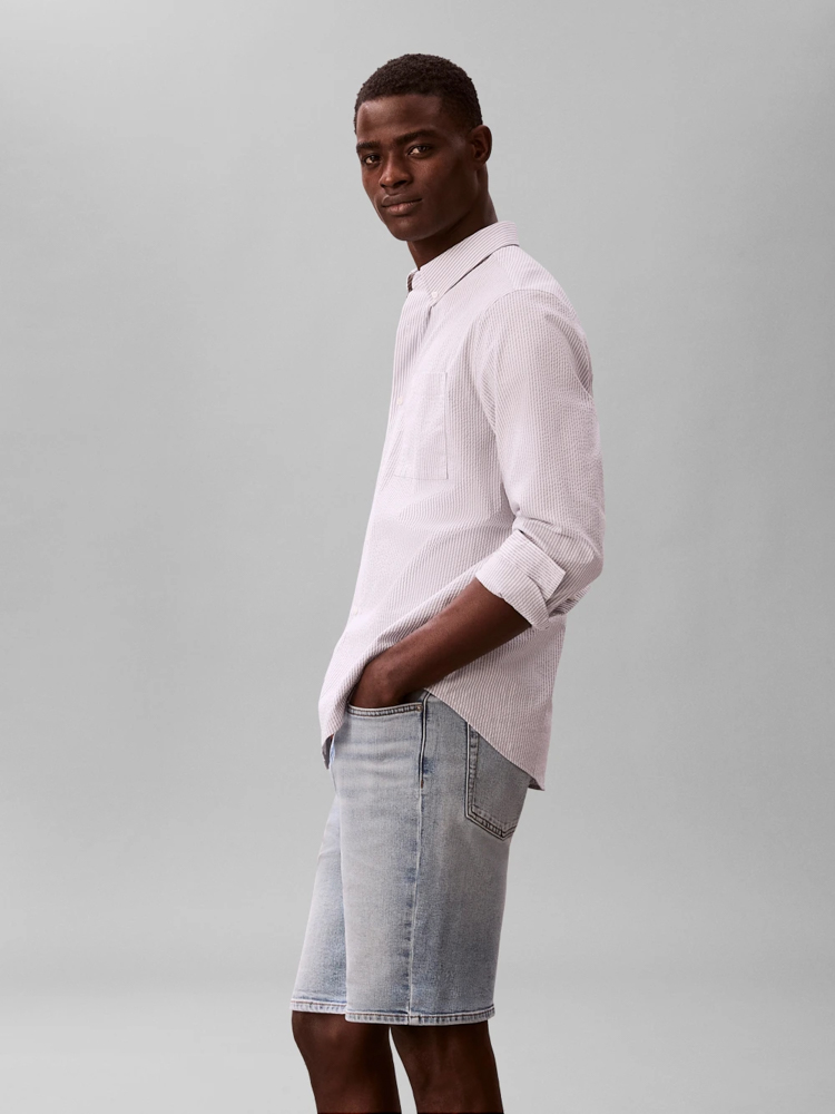 Ανδρική Slim Τζιν Βερμούδα Γαλάζια Calvin Klein LV04RF920G-57O