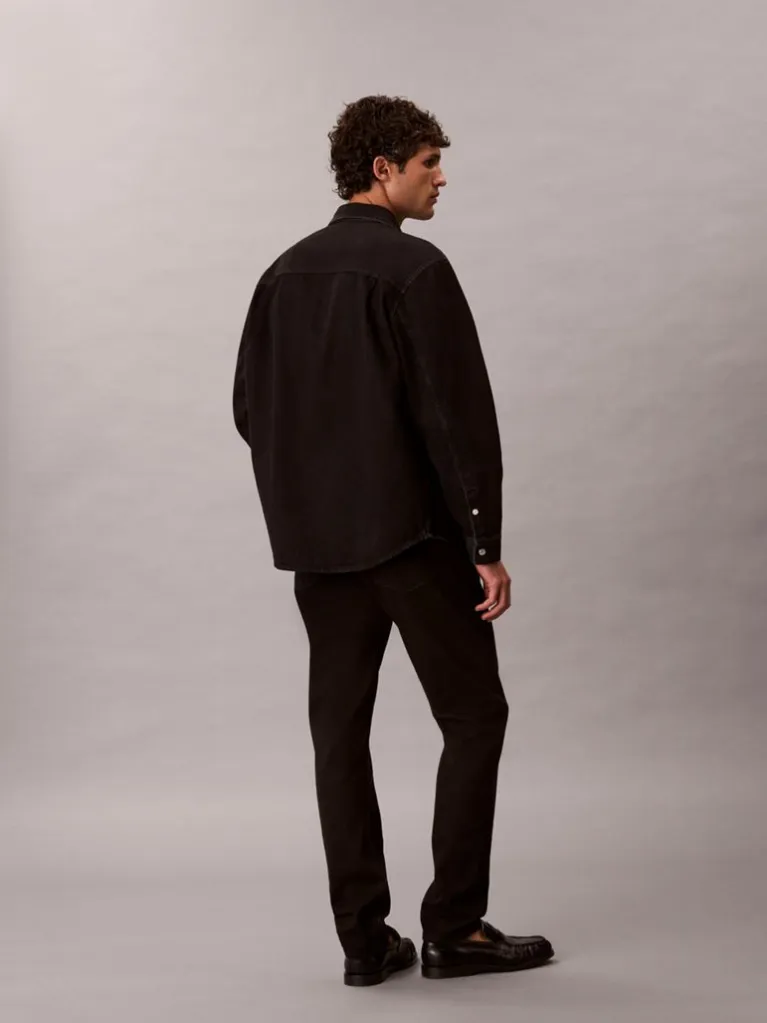 Ανδρικό Slim Taper Τζιν Μαύρο Calvin Klein LV04RF740G-JW4