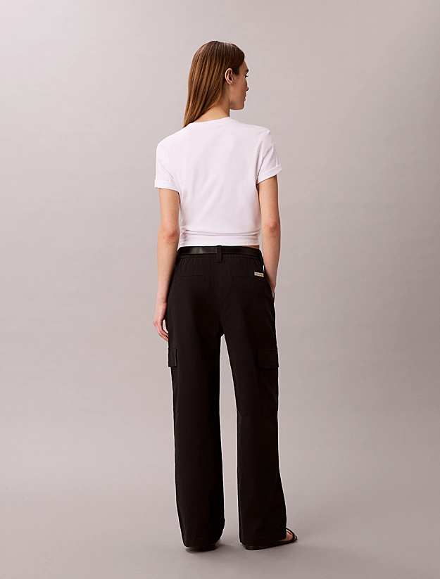 Γυναικείο Cargo Παντελόνι Μαύρο Calvin Klein LV047F623G-UB1