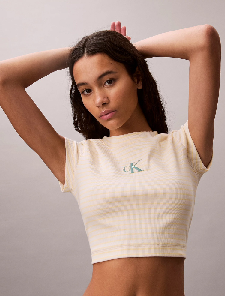 Γυναικείο T-shirt Κίτρινο Calvin Klein LV047F833G-XBS
