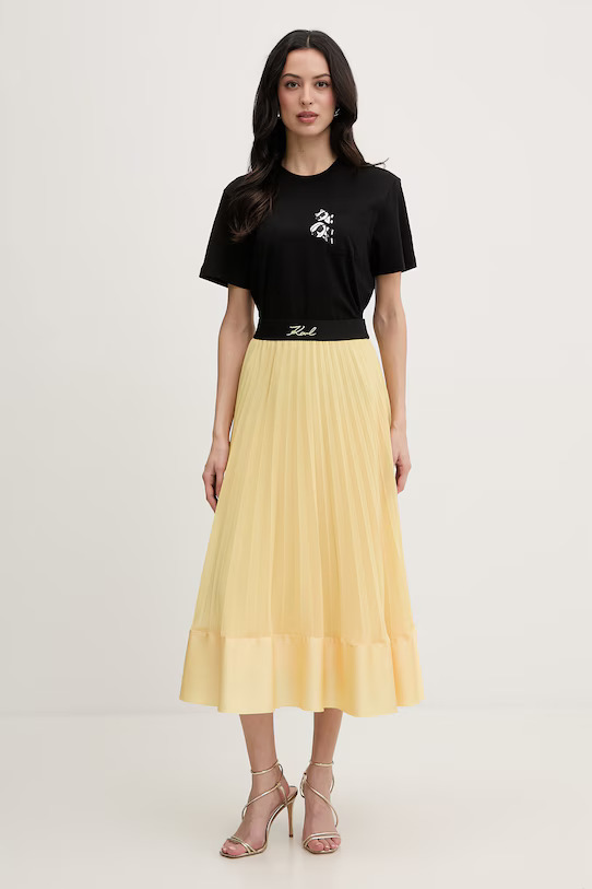 Γυναικείο Ikon Peek A Boo Pocket T-shirt Μαύρο Karl Lagerfeld B2W17081-999 BLACK