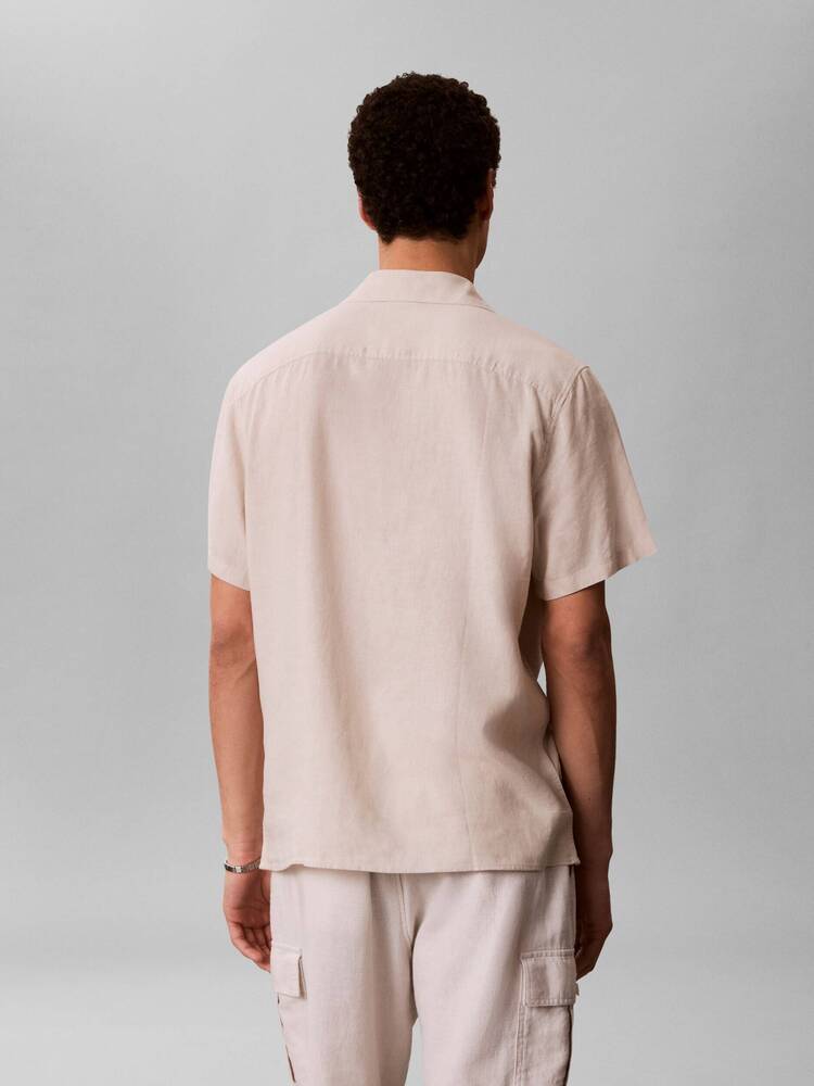 Ανδρικό Κοντομάνικο Πουκάμισο Ροζ Calvin Klein LV04LF137G-POR