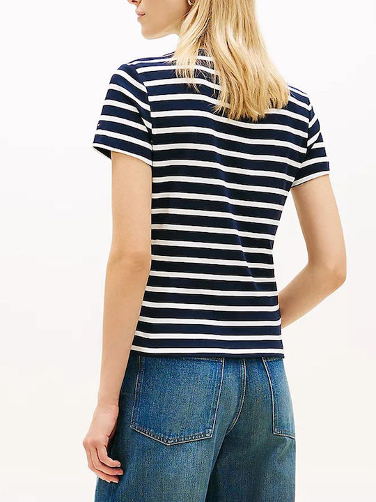Γυναικείο Slim T-shirt Navy Μπλε Tommy Hilfiger WW0WW49250-0X3