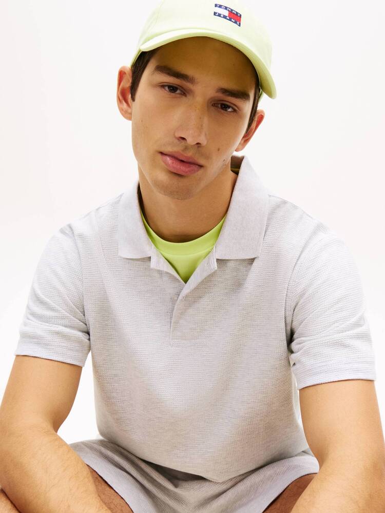 Ανδρικό Waffle Polo Γκρι Tommy Jeans DM0DM22703-P08