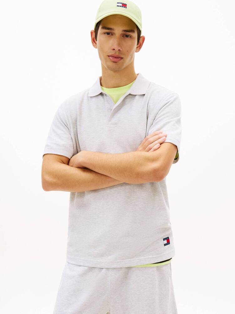 Ανδρικό Waffle Polo Γκρι Tommy Jeans DM0DM22703-P08