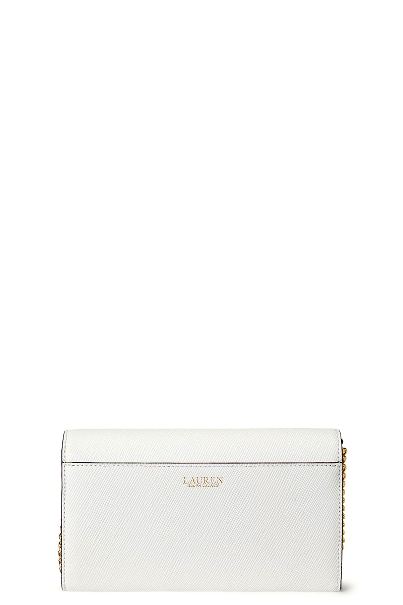 Γυναικεία Δερμάτινη Adair II Τσάντα Χιαστί Λευκή Ralph Lauren 432P13473001-WHITE