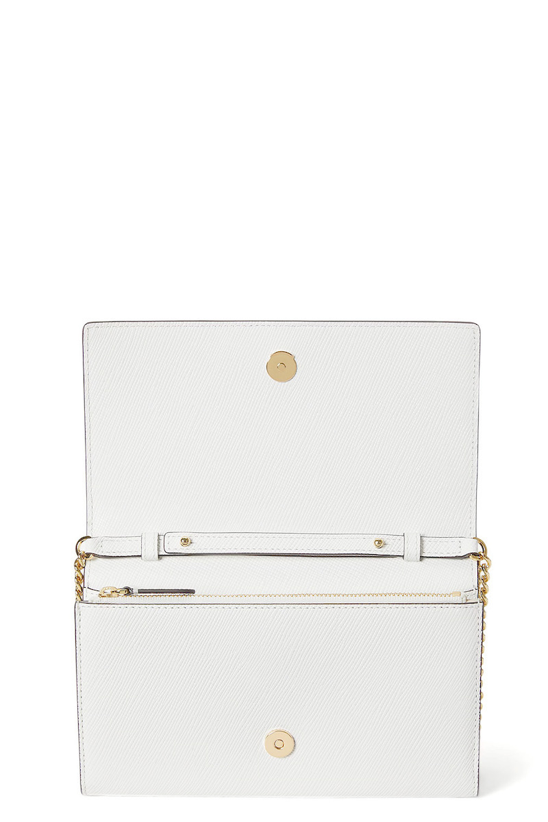 Γυναικεία Δερμάτινη Adair II Τσάντα Χιαστί Λευκή Ralph Lauren 432P13473001-WHITE