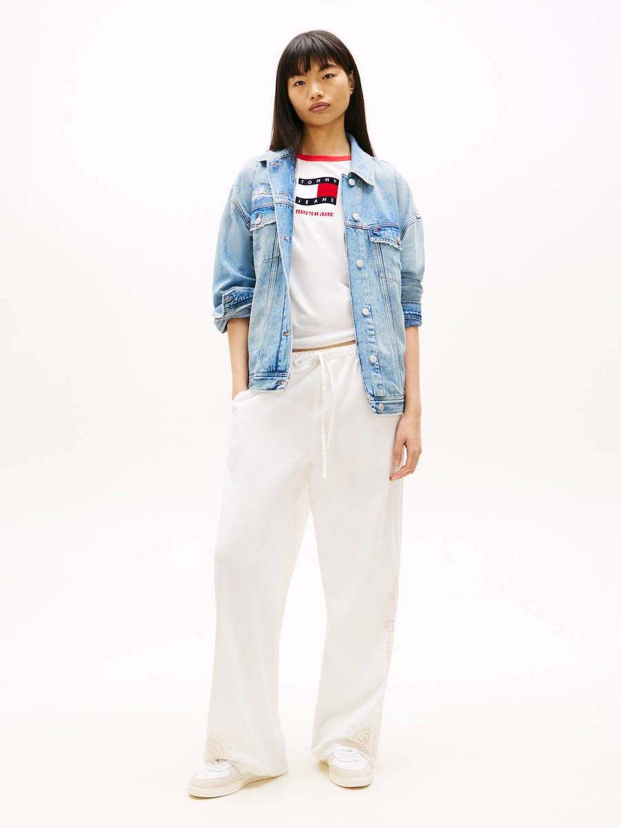 Γυναικείο Παντελόνι Off White Tommy Jeans DW0DW22287-YBH