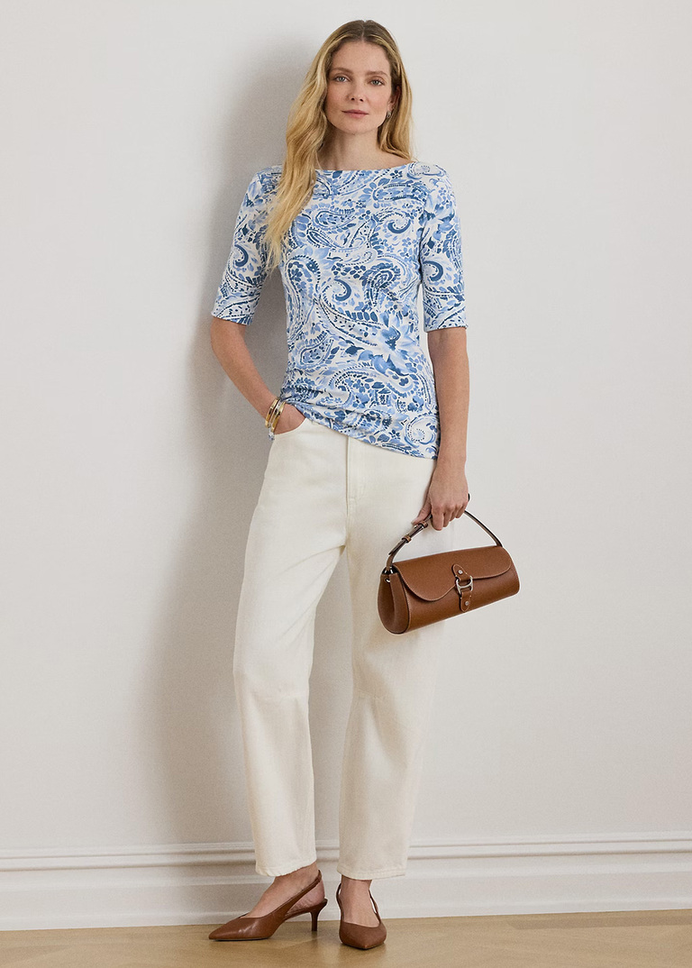 Γυναικείο T-shirt Γαλάζιο Ralph Lauren 200P09110001-White