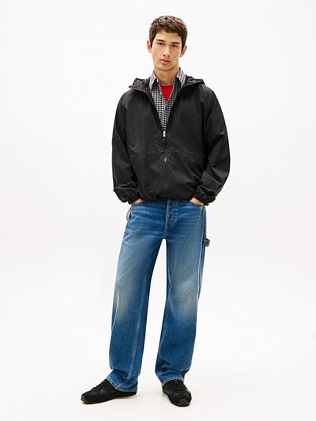 Ανδρικό Αντιανεμικό Μπουφάν Μαύρο Tommy Jeans DM0DM22734-BDS