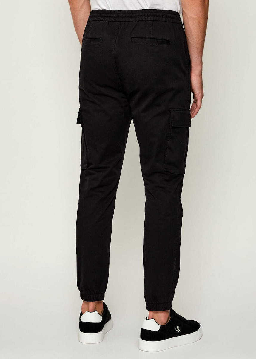 Ανδρικό Skinny Cargo Παντελόνι Μαύρο Calvin Klein LV04RD608G-UB1