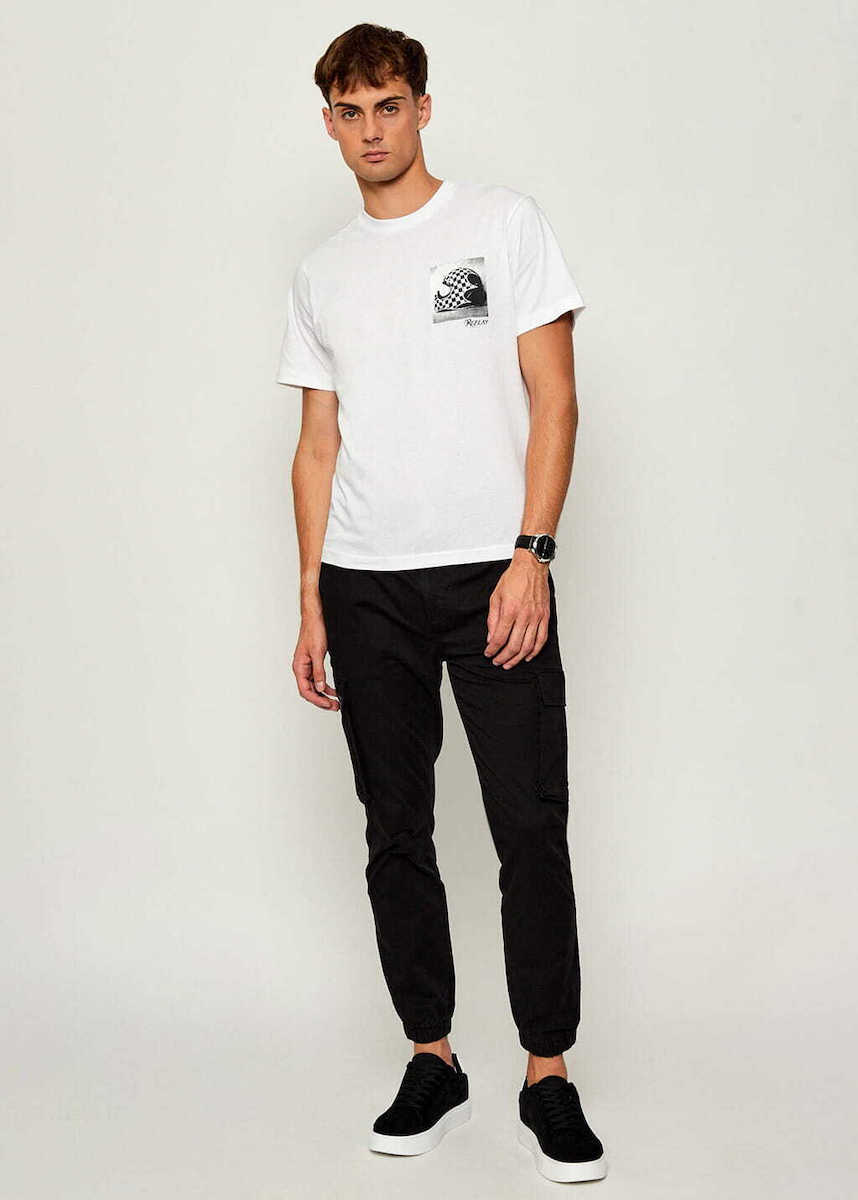 Ανδρικό Skinny Cargo Παντελόνι Μαύρο Calvin Klein LV04RD608G-UB1