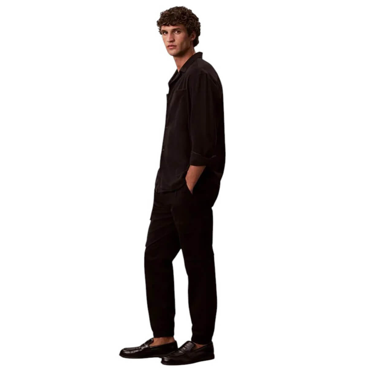 Ανδρικό Skinny Cargo Παντελόνι Μαύρο Calvin Klein LV04RD608G-UB1