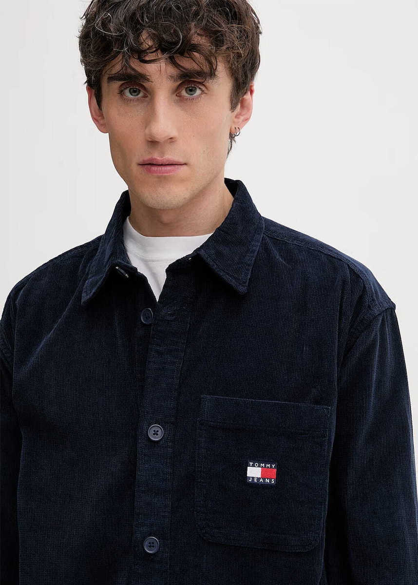 Ανδρικό Κοτλέ Πουκάμισο Navy Μπλε Tommy Jeans DM0DM21698-C1G