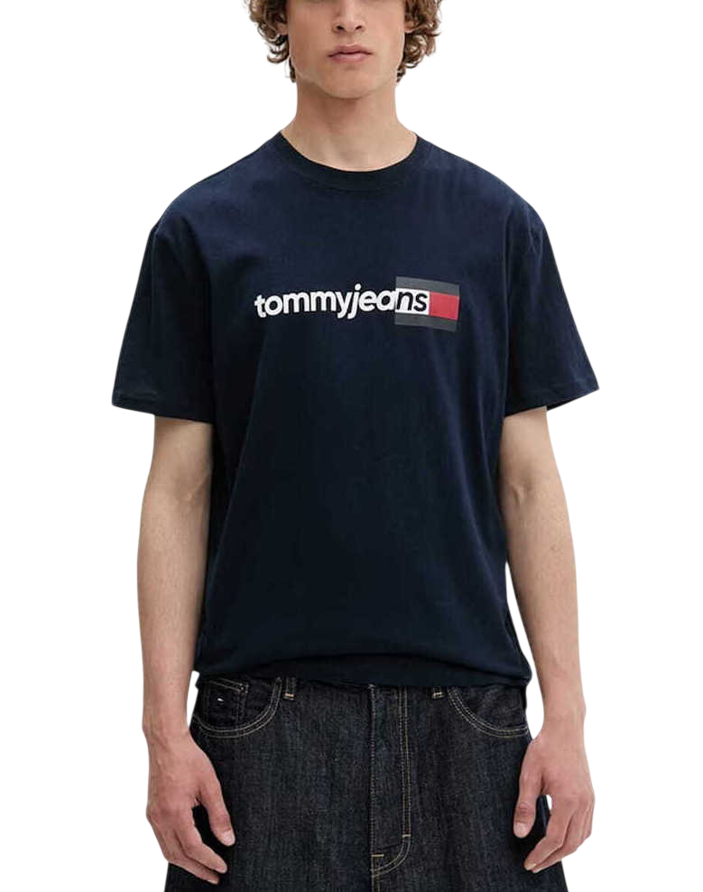 Ανδρικό T-shirt Navy Μπλε Tommy Jeans DM0DM23406-C1G
