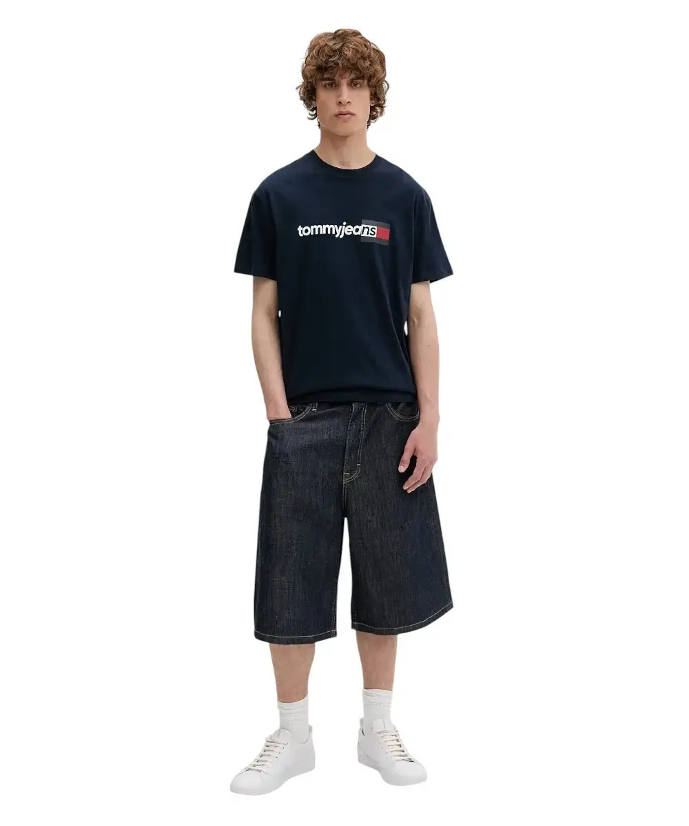 Ανδρικό T-shirt Navy Μπλε Tommy Jeans DM0DM23406-C1G