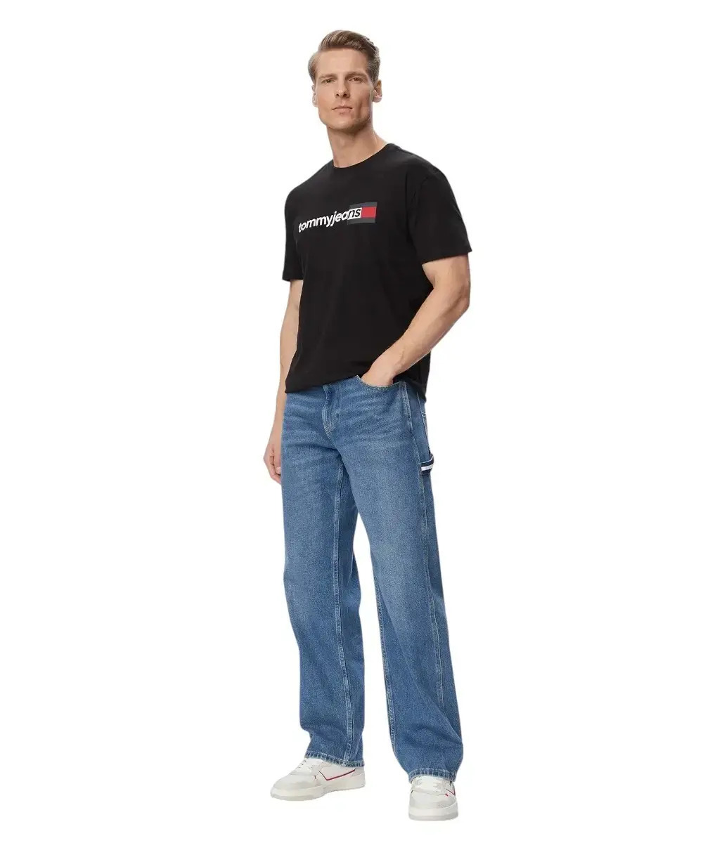 Ανδρικό T-shirt Μαύρο Tommy Jeans DM0DM23406-BDS