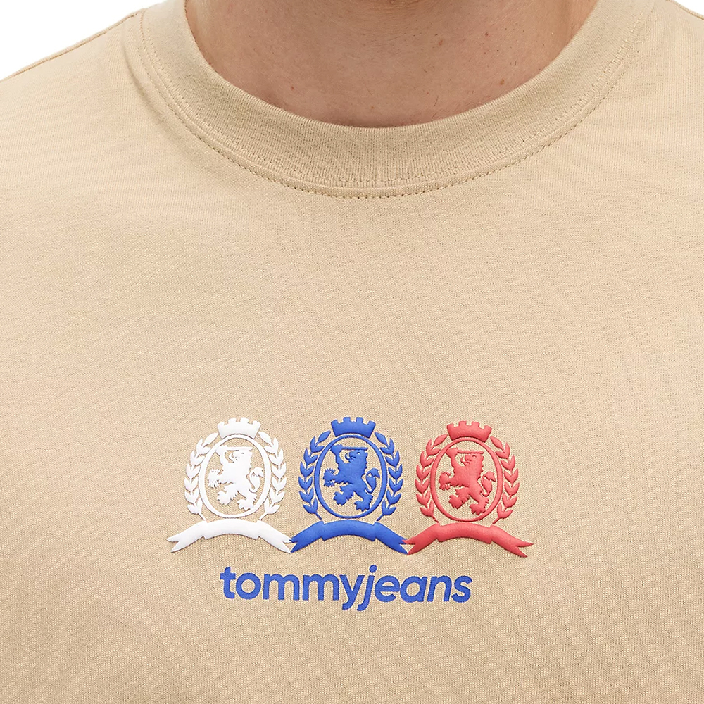 Ανδρικό T-shirt Μπεζ Tommy Jeans DM0DM23172-AB9