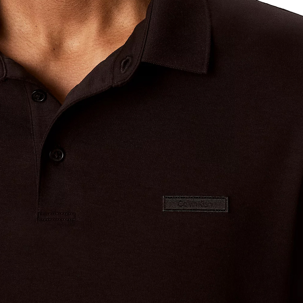 Ανδρικό Μακρυμάνικο Polo Μαύρο Calvin Klein LV04LH240G-UB1