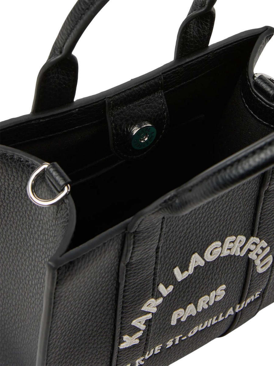 Γυναικεία K/Rsg Mini Tote Τσάντα Μαύρη Karl Lagerfeld B1W30042-101 White/Black