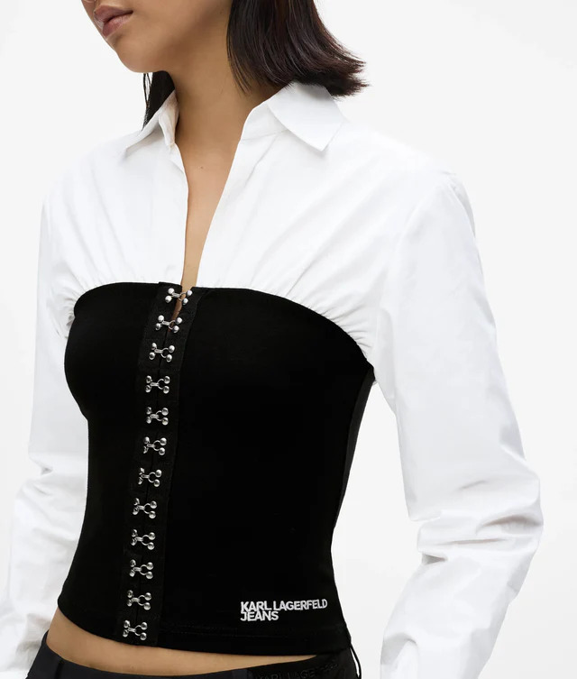 Γυναικείο Πουκάμισο Karl Lagerfeld Jeans B3W11002-101 White/Black