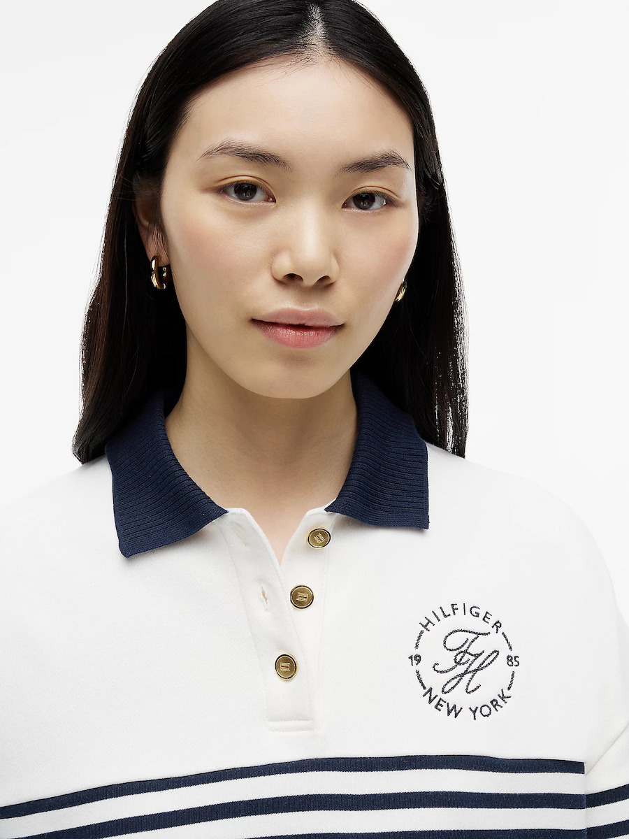 Γυναικείο Φούτερ Πόλο Εκρού Tommy Hilfiger WW0WW50036-0FG