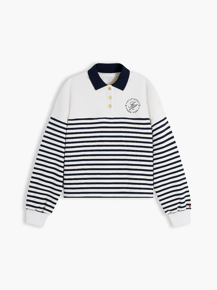Γυναικείο Φούτερ Πόλο Εκρού Tommy Hilfiger WW0WW50036-0FG